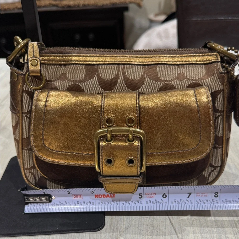 2004 Special Edition Coach Signature Mini Hobo in Brown and Bronze No 40-1495